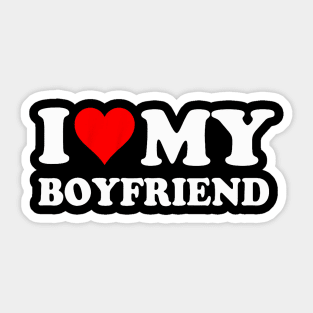 I Love My Boyfriend Bf I Heart My Boyfriend BF Funny Sticker